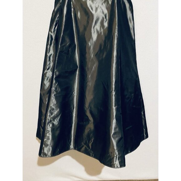 Jessica McClintock Gunnie Sax Dress Womens 11 Gray Taffeta Bows Tulle Petticoat - Picture 3 of 7